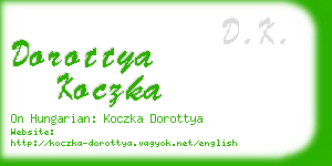 dorottya koczka business card